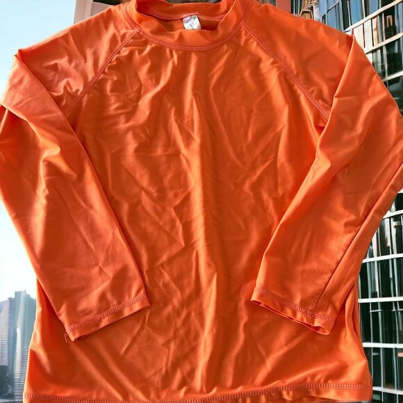 Sunshine Swing Other - Sunshine Swing Unisex Rash Guard Long Sleeve Orange Size 12
